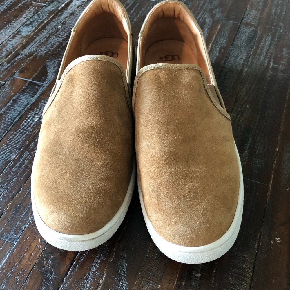 UGG Men's Tan Suede Slip-On Shoes
